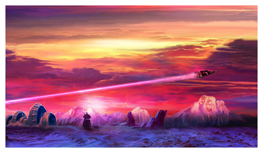 X-Wing Sunset by Mark Chilcott