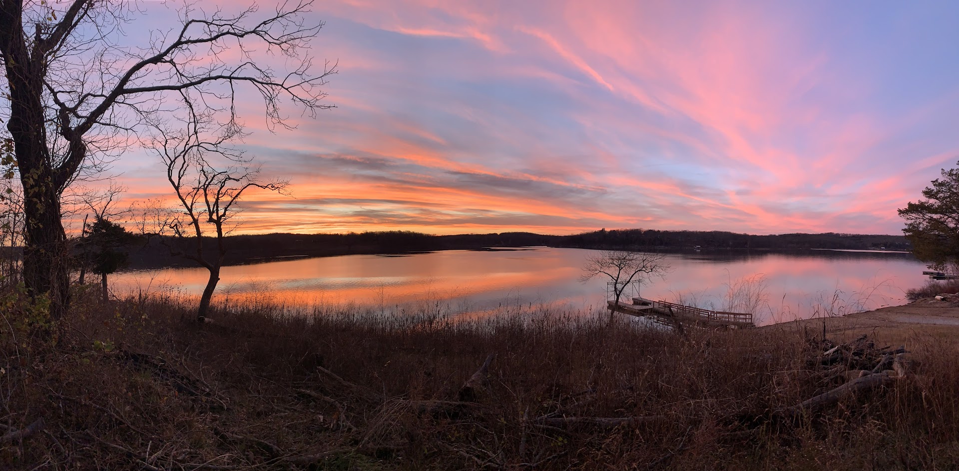 Beautiful sunset by Pomme de Terre Lake